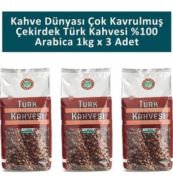 Kahve Dünyası Sade Çok Türk Kahvesi 3x1 kg