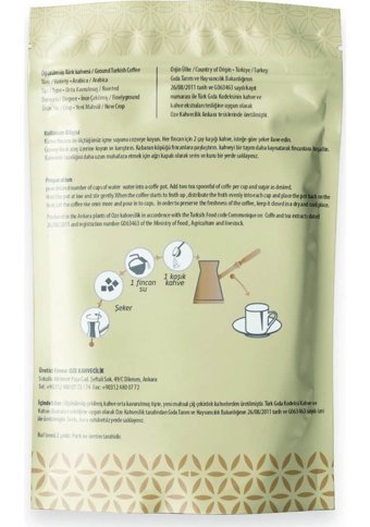 Oze Damla Sakızlı Orta Kavrulmuş Türk Kahvesi 10x100 gr