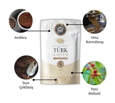 Oze Damla Sakızlı Orta Kavrulmuş Türk Kahvesi 10x100 gr
