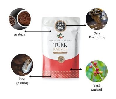 Oze Dağ Çilekli Orta Kavrulmuş Türk Kahvesi 5x100 gr