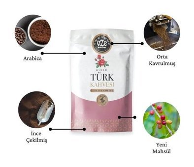 Oze Güllü Orta Kavrulmuş Türk Kahvesi 5x100 gr