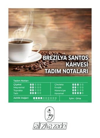 Ali Ziya Zade Brezilya Santos Sade Türk Kahvesi 1 kg
