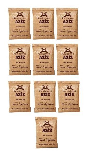 Kurukahveci Aziz Sade Orta Kavrulmuş Türk Kahvesi 10x100 gr