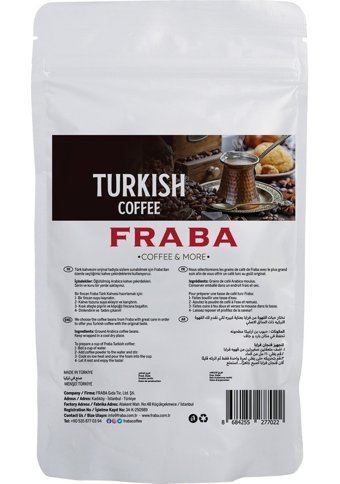 Fraba Coffee Sade Orta Kavrulmuş Türk Kahvesi 200 gr