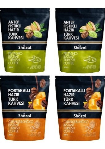 Shazel Antep Fıstıklı-Portakallı Türk Kahvesi 4x200 gr