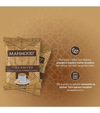 Mahmood Coffee Sade Orta Kavrulmuş Türk Kahvesi 100 gr