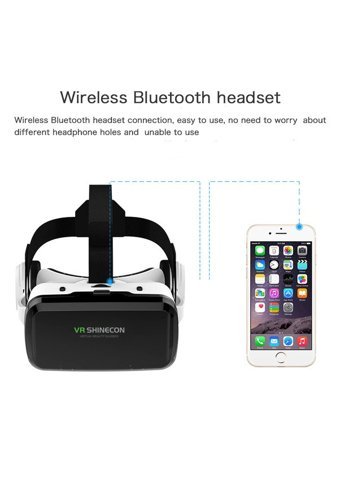Vr Shinecon G04BS 3D 3.5-6.0 inç Bluetooth 100-120 °C Sanal Gerçeklik Gözlükleri