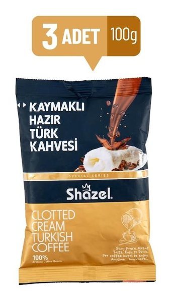 Shazel Kaymaklı Türk Kahvesi 3x100 gr