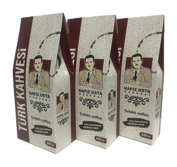 Hafız Usta Sade Orta Kavrulmuş Türk Kahvesi 3x500 gr