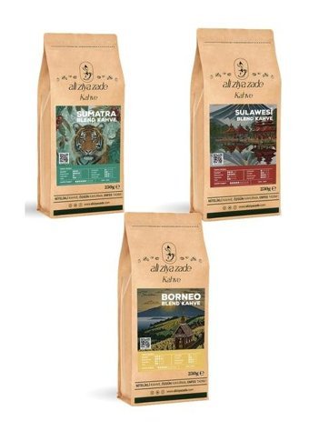 Ali Ziya Zade Sumatra Sulawesi Sade Türk Kahvesi 3x250 gr