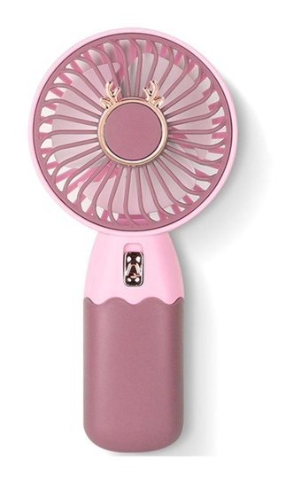 Ally ZB088 Ev Ofis için Masaüstü Standlı USB Şarjlı El Fanı PEMBE