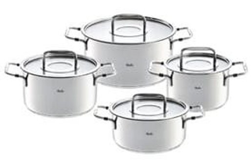 Fissler Bonn 8 Parça Çelik Kapaklı Çelik Saplı Çelik Tencere Seti