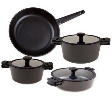 Jumbo Cook 7 Parça Cam Kapaklı Bakalit Saplı Döküm Tencere Seti