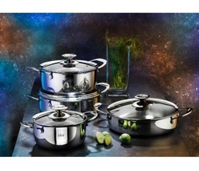 Brillant Regulus 8 Parça Cam Kapaklı Çelik Saplı Çelik Tencere Seti