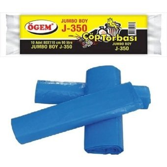 Ögem J-350 Jumbo Boy 80x110 cm Çöp Poşeti 10 Adet Mavi