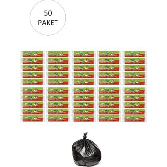 Ögem J-250 Jumbo Boy 80x110 cm Çöp Poşeti 10x50 Adet Siyah