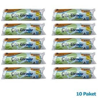 Canhome Orta Boy 55x60 cm Çöp Poşeti 20x10 Adet Mavi