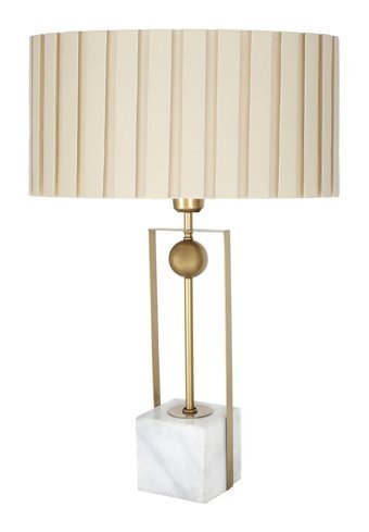 Vinner Eskitme Kumaş Gold Tekli Metal Abajur