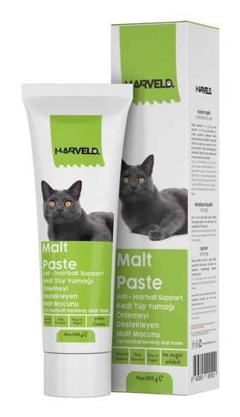 Harveld Malt Paste Multivitamini Tüy Dökme Yavru Kedi Vitamini Macun 100 gr