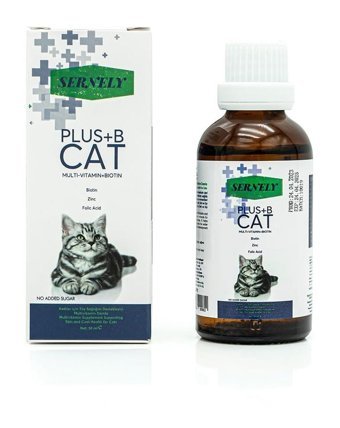Sernely Plus+B B Vitamini Tüy Dökme Yetişkin Kedi Vitamini Şurup 50 ml
