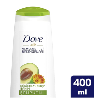 Dove Saç Dökülmesine Karşı Düz Saçlar İçin Kremsiz Şampuan Unisex Şampuanı 400 ml