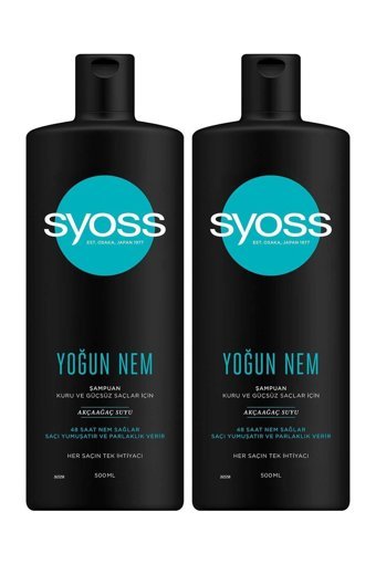 Syoss Nemlendirici Düz Saçlar İçin Kremsiz Şampuan Unisex Şampuanı 2x500 ml