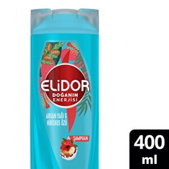 Elidor Doğanın Enerjisi Saç Dökülmesine Karşı Düz Saçlar İçin Argan Yağlı Kremsiz Şampuan Unisex Şampuanı 400 ml