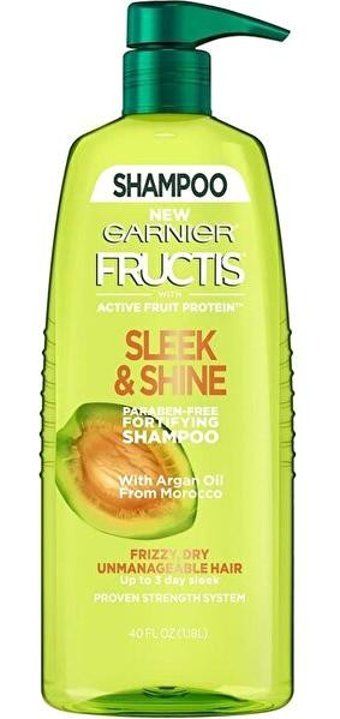 Garnier Fructis Sleek & Shine Onarıcı Düz Saçlar İçin Argan Yağlı Kremsiz Şampuan Unisex Şampuanı 1180 ml