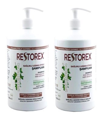 Restorex Kuru Düz Saçlar İçin Parabensiz Kremsiz Şampuan Unisex Şampuanı 1000 ml