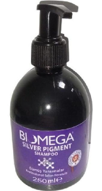 Biomega Silver Pigment Onarıcı Düz Saçlar İçin Kremsiz Şampuan Unisex Şampuanı 250 ml