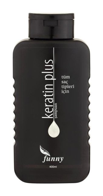 Funny Plus Onarıcı İnce Telli Düz Saçlar İçin Keratin Kremsiz Şampuan Unisex Şampuanı 400 ml