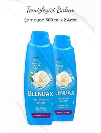 Blendax Onarıcı Düz Saçlar İçin Yasemin Özlü Kremsiz Şampuan Unisex Şampuanı 2x500 ml