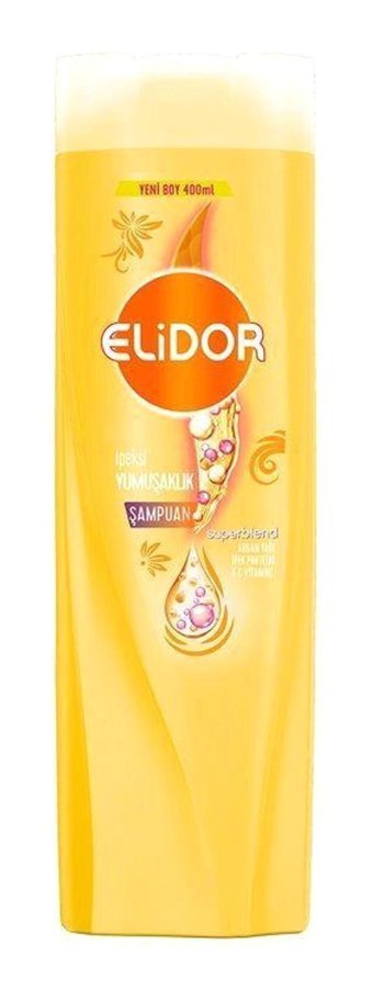Elidor İpeksi Yumuşaklık Onarıcı Düz Saçlar İçin Kremsiz Şampuan Unisex Şampuanı 2x400 ml