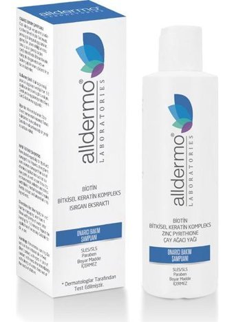 Alldermo Saç Dökülmesine Karşı Düz Saçlar İçin Kremsiz Şampuan Erkek Şampuanı 200 ml
