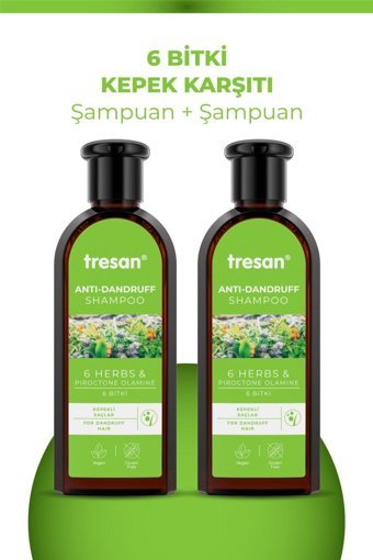 Tresan Kepek Karşıtı Düz Saçlar İçin Parabensiz Kremsiz Şampuan Unisex Şampuanı 300 ml
