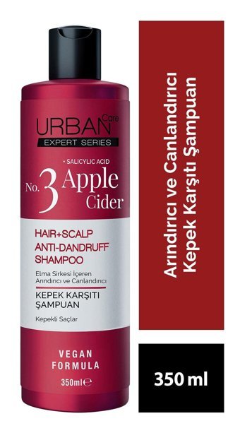 Urban No.3 Expert Kepek Karşıtı Düz Saçlar İçin Sülfatsız Parabensiz Kremsiz Şampuan Unisex Şampuanı 350 ml