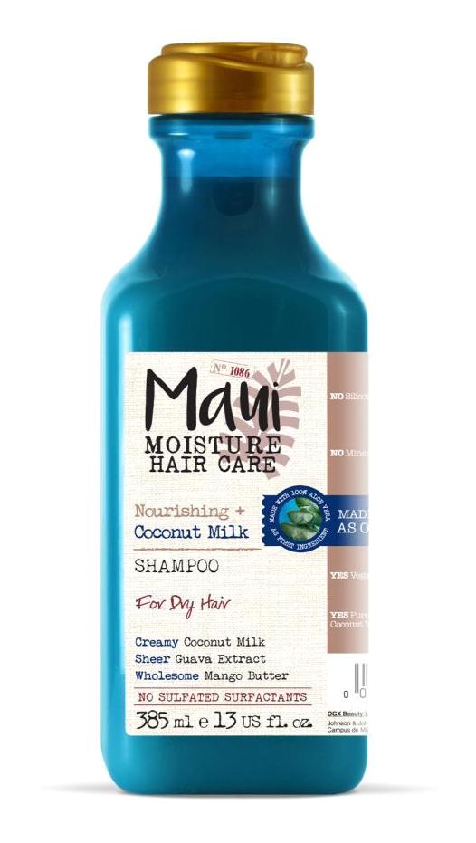 Maui Nemlendirici Kuru Düz Saçlar İçin Sülfatsız Hindistan Cevizli Kremsiz Şampuan Unisex Şampuanı 385 ml