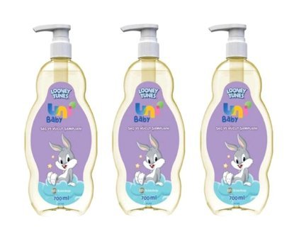 Uni Baby Looney Tunes Düz Saçlar İçin Kremsiz Şampuan Unisex Şampuanı