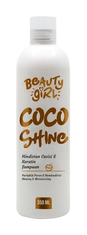 Beauty Girl Onarıcı İnce Telli Düz Saçlar İçin Keratin Hindistan Cevizli Kremsiz Şampuan Unisex Şampuanı 350 ml