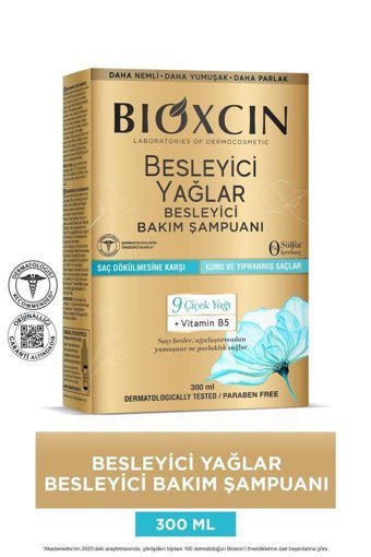 Bioxcin Saç Dökülmesine Karşı Düz Saçlar İçin Sülfatsız Kremsiz Şampuan Unisex Şampuanı 300 ml