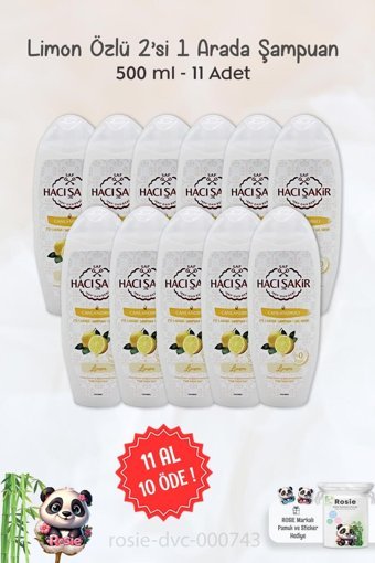 Hacı Şakir Arındırıcı Düz Saçlar İçin Limonlu Parabensiz Kremsiz Şampuan 2 si Bir Arada Unisex Şampuanı 500 ml