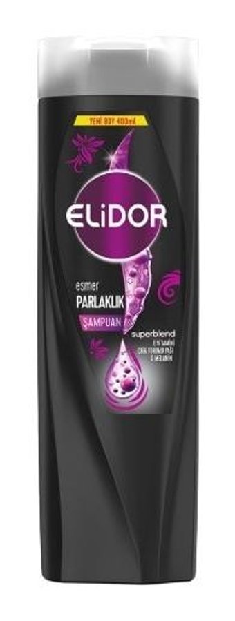 Elidor Esmer Parlaklık Onarıcı Düz Saçlar İçin Kremsiz Şampuan Unisex Şampuanı 2x400 ml