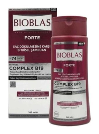 Bioblas Forte Saç Dökülmesine Karşı Düz Saçlar İçin Sülfatsız Keratin Parabensiz Kremsiz Şampuan Unisex Şampuanı 2x360 ml