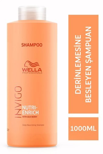Wella Nutri Enrich Besleyici Kuru Düz Saçlar İçin Kremsiz Şampuan Unisex Şampuanı 1000 ml