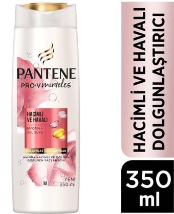 Pantene Hacimli Ve Havalı Arındırıcı Düz Saçlar İçin Kremsiz Şampuan Unisex Şampuanı 350 ml