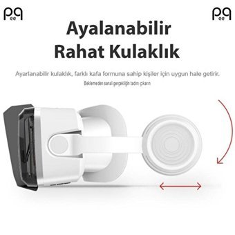 Peeq SC-G04BS 3D Kumandalı 4.7-6.0 inç Bluetooth 96 °C Sanal Gerçeklik Gözlükleri