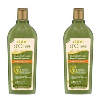 Dalan Dolive Onarıcı Düz Saçlar İçin Zeytinyağlı Kremsiz Şampuan Unisex Şampuanı 400 ml