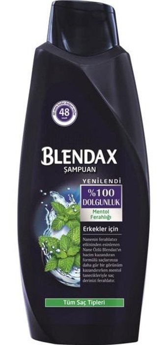 Blendax Onarıcı Düz Saçlar İçin Mentollü Kremsiz Şampuan Unisex Şampuanı 6x500 ml