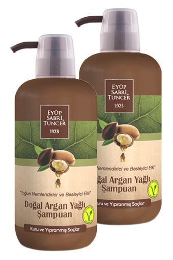 Eyüp Sabri Tuncer Onarıcı Düz Saçlar İçin Argan Yağlı Kremsiz Şampuan Unisex Şampuanı 2x600 ml