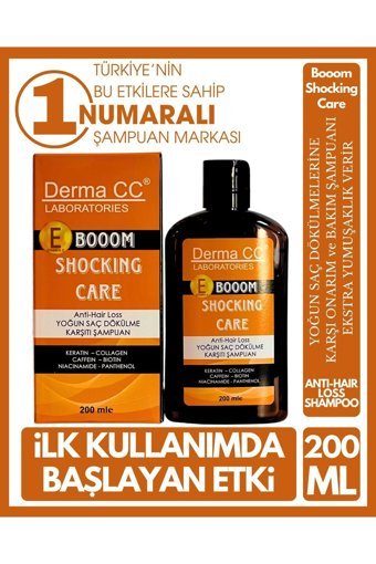 Derma CC Saç Dökülmesine Karşı Düz Saçlar İçin Kremsiz Şampuan Unisex Şampuanı 200 ml